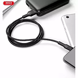 Кабель XO NB51 USB-A - Lightning 10.5w 1м cable Black - миниатюра 2 Кабель XO NB51 USB-A - Lightning 10.5w 1м cable Black - миниатюра 2