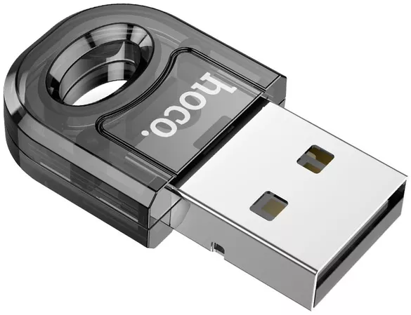 Bluetooth адаптер Hoco UA28 Mini Portable USB Bluetooth 5.1 Adapter Transparent black - фото 2