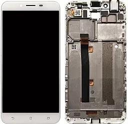 Дисплей Asus ZenFone 3 Max ZC553KL (X00DDB, X00DDA, X00DD) з тачскріном і рамкою, White