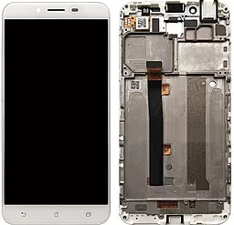 Дисплей Asus ZenFone 3 Max ZC553KL (X00DDB, X00DDA, X00DD) с тачскрином и рамкой, White - фото Дисплей Asus ZenFone 3 Max ZC553KL (X00DDB, X00DDA, X00DD) с тачскрином и рамкой, White