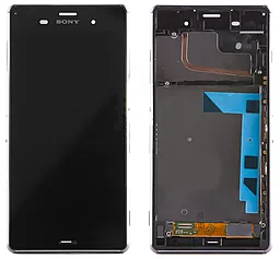 Дисплей Sony Xperia Z3 (D6603, D6643, D6653) з тачскріном і рамкою, оригінал, Black