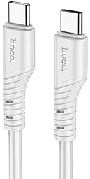Кабель Hoco X97 Crystal Silicone USB Type-C - Type-C 60w 3a 1м PD cable light Gray - фото Кабель Hoco X97 Crystal Silicone USB Type-C - Type-C 60w 3a 1м PD cable light Gray
