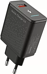 Мережевий зарядний пристрій з швидкою зарядкою Pixus 18w QC3.0 home charger Black