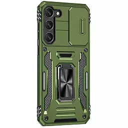 Ударостойкий чехол Camshield Army Ring для Samsung Galaxy S21 Army Green - миниатюра 2