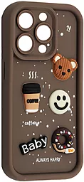 Чехол Pretty Things Case для Apple iPhone 13 Pro Brown / Always Happy Donut - фото Чехол Pretty Things Case для Apple iPhone 13 Pro Brown / Always Happy Donut