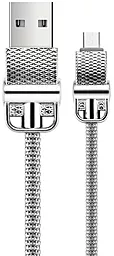 Кабель Joyroom JESS USB-A - micro USB 12w 2.4a 1м cable Silver (S-M336) - фото Кабель Joyroom JESS USB-A - micro USB 12w 2.4a 1м cable Silver (S-M336)