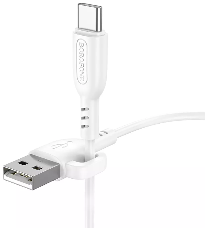 Кабель Borofone BX91 USB-A - Type-C 15w 3a 1м cable White - фото 3