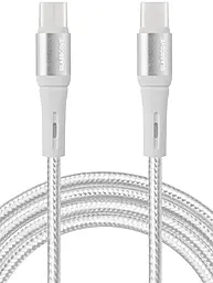 Кабель Glasscove BRAID USB Type-C - Type-C 60w 3a 1.2m cable White (GB-CC160WH) - фото Кабель Glasscove BRAID USB Type-C - Type-C 60w 3a 1.2m cable White (GB-CC160WH)