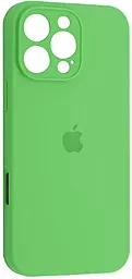 Чехол Silicone Case Full Camera для Apple iPhone 16 Pro Spearmint - фото Чехол Silicone Case Full Camera для Apple iPhone 16 Pro Spearmint