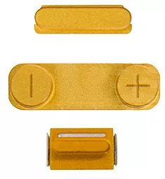 Набор внешних кнопок Apple iPhone 5 комлект 3шт Gold