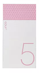 Повербанк GOLF Hive5 5000mAh White/Pink - фото Повербанк GOLF Hive5 5000mAh White/Pink