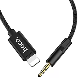 Аудио кабель Hoco UPA13 Aux mini Jack 3.5 mm - Lightning M/M Cable 1 м black - миниатюра 3
