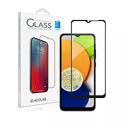 Защитное стекло ACCLAB Full Glue для Samsung A03 Черное (1283126521621)