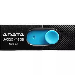 Флешка ADATA UV320 16GB USB 3.1 (AUV320-16G-RBKBL) BLACK/BLUE - фото Флешка ADATA UV320 16GB USB 3.1 (AUV320-16G-RBKBL) BLACK/BLUE