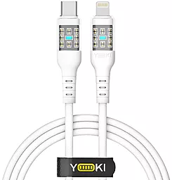 Кабель Yoki YK-CY23 CYBER USB Type-C - Lightning 30w 3a 1.2м PD сable White - фото Кабель Yoki YK-CY23 CYBER USB Type-C - Lightning 30w 3a 1.2м PD сable White