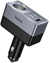 Автомобильное зарядное устройство Hoco Z65A Smart 165w PD/QC 2xUSB-C/USB-A/Cigarette lighter ports car charger black - фото Автомобильное зарядное устройство Hoco Z65A Smart 165w PD/QC 2xUSB-C/USB-A/Cigarette lighter ports car charger black