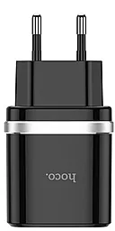 Сетевое зарядное устройство с быстрой зарядкой Hoco C12Q Smart 18W 3A Black - миниатюра 2