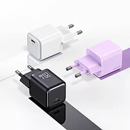 Мережевий зарядний пристрій Usams US-CC183 20w PD USB-C home charger white (CC183TC02) - мініатюра 2