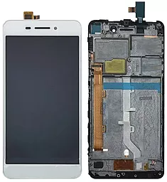 Дисплей Lenovo S60 з тачскріном і рамкою,  White