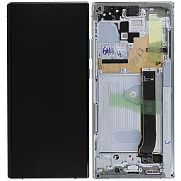 Дисплей Samsung Galaxy Note 20 Ultra N985, Note 20 Ultra 5G N986 з тачскріном і рамкою, сервісний оригінал, White