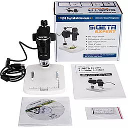 Цифровий мікроскоп SIGETA Expert 10-300x 5.0Mpx - мініатюра 3