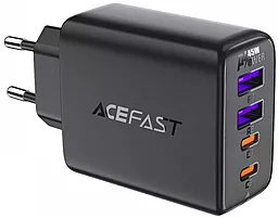 Мережевий зарядний пристрій AceFast A61 45w GaN PD/QC 2USB-C/2USB-A ports home charger black