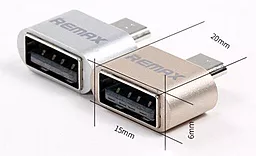 OTG-перехідник Remax Micro USB Gold (RA-OTG) - мініатюра 5