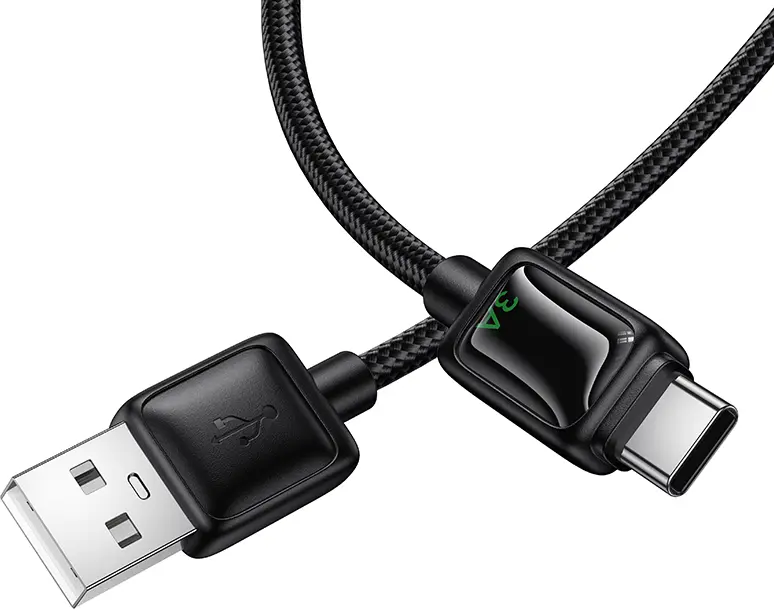 Кабель Hoco U146 USB-A - Type-C 15w 3a 1.2м cable Black - фото 4