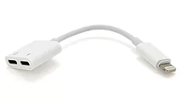 Аудіо-перехідник EasyLife M-F Lightning -> 2xLightning White - фото Аудіо-перехідник EasyLife M-F Lightning -> 2xLightning White