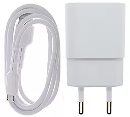 Сетевое зарядное устройство iZi LW-11 + L-18 1a home charger + micro USB cable white