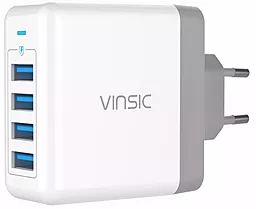 Мережевий зарядний пристрій Vinsic 4-Port USB Charger 8A (VSCW404)