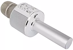 Беспроводной микрофон для караоке Hoco BK3 Cool sound Silver - миниатюра 6