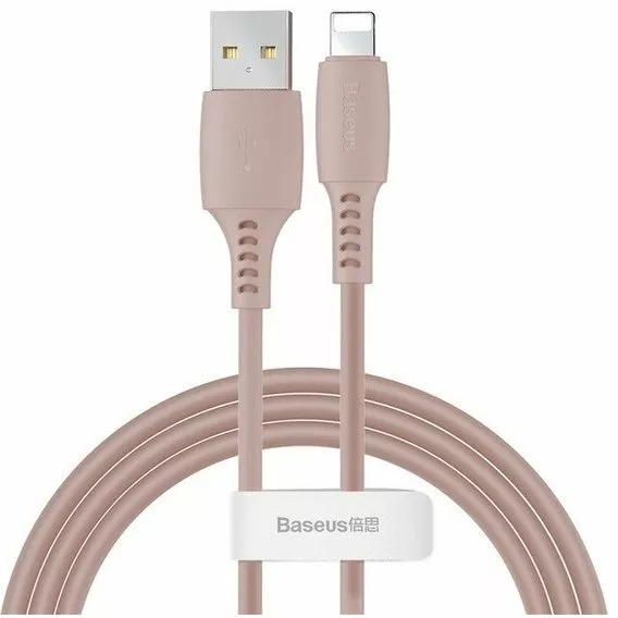 Кабель Baseus Colourful USB-A - Lightning 12w 2.4a 1.2м cable Pink (CALDC-04) - фото 1