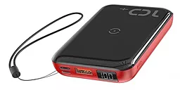 Повербанк Baseus Mini S Bracket Wireless 10000 mAh Black/Red (PPXFF10W-19) - миниатюра 2