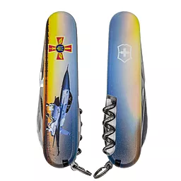 Мультитул Victorinox Climber Ukraine (1.3703.3_W3040p) Black Самолет + Эмблема ВС ВСУ - фото Мультитул Victorinox Climber Ukraine (1.3703.3_W3040p) Black Самолет + Эмблема ВС ВСУ