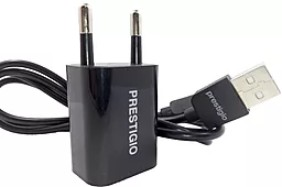 Мережевий зарядний пристрій Prestigio DC Charger + micro USB (1.5A) Black