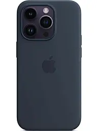 Чехол Silicone Case Full with MagSafe and SplashScreen для Apple iPhone 14 StromBlue - фото Чехол Silicone Case Full with MagSafe and SplashScreen для Apple iPhone 14 StromBlue