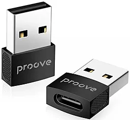 Адаптер-перехідник Proove Extension M-F USB-A -> USB Type-C Black - мініатюра 2