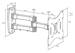 Кріплення настінний X-DIGITAL STEEL SA245 - мініатюра 2