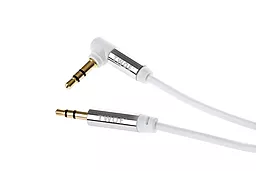 Аудио кабель 2E L-shaped Coiled AUX mini Jack 3.5mm M/M Cable 1.8 м white - миниатюра 2