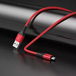 Кабель Hoco X86 Spear USB-A - micro USB 12w 2.4a 1м cable Red - мініатюра 4 Кабель Hoco X86 Spear USB-A - micro USB 12w 2.4a 1м cable Red - мініатюра 4