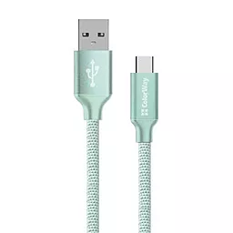 USB Кабель ColorWay USB Type-C Cable 2м Mint (CW-CBUC008-MT)