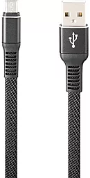 Кабель Gelius Pro Flexible USB-A - micro USB 10.5w 1м cable Black (GP-UC02m)