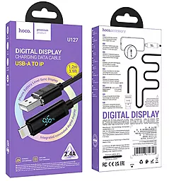 Кабель Hoco U127 USB-A - Lightning 12w 2.4a 1.2м cable Black - мініатюра 6