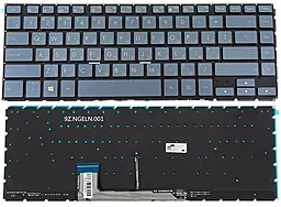 Клавиатура для ноутбука Asus W700 series с подсветкой клавиш без рамки Original Blue