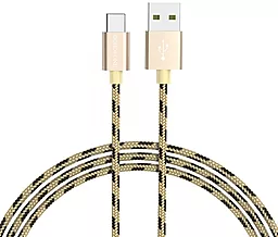 Кабель Borofone BX24 Ring Current USB-A - Type-C 12w 2.4a 1м cable Gold