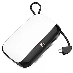 Повербанк Hoco S29 Nimble 10000 mAh (с кабелем Micro-USB) White - фото Повербанк Hoco S29 Nimble 10000 mAh (с кабелем Micro-USB) White
