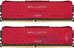 Оперативна пам'ять Crucial 16 GB (2x8GB) DDR4 3600 MHz Ballistix Red (BL2K8G36C16U4R)