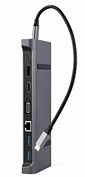 Мультипортовый USB Type-C хаб Cablexpert 9-in-1 hub gray (A-CM-COMBO9-02)