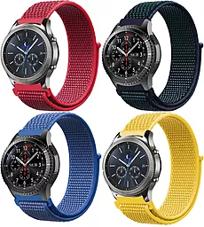 Набір змінних ремінців для розумного годинника 4 Colors Set Nylon Style Samsung Galaxy Watch 46mm/Watch 3 45mm/Gear S3 Classic/Gear S3 Frontier (706561) Multicolor Dark